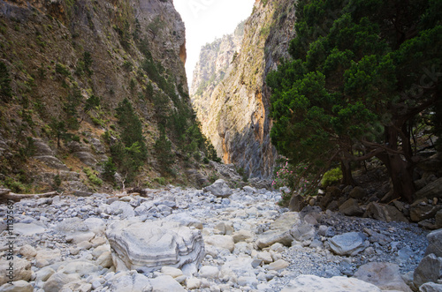 Passage of Samaria Gorge, Crete, Greece