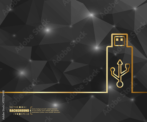 Black geometric background