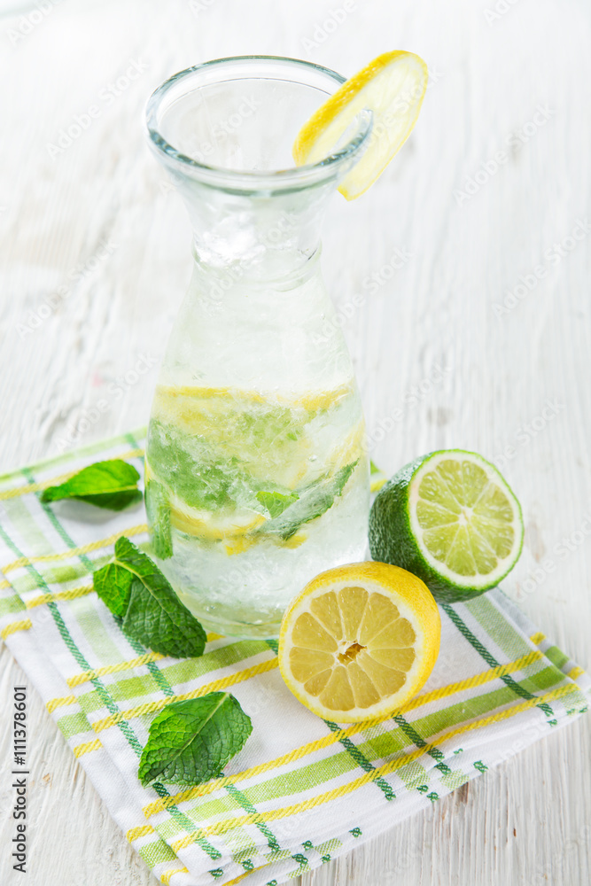 Soft drink, lemon fruits