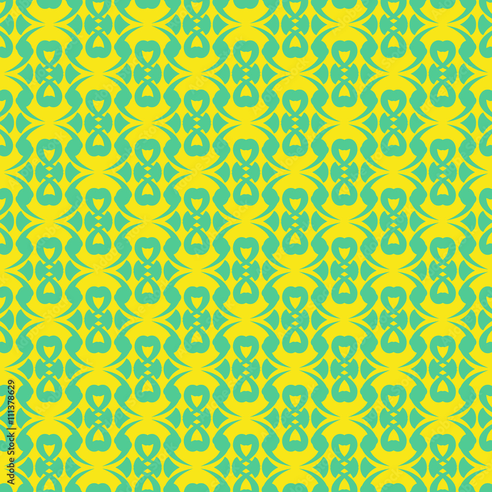 Seamless color pattern with abstract geometric design.
