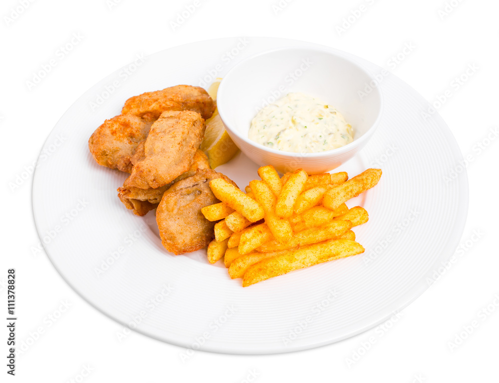 Traditional british fish and chips. Traditional british fish and chips.