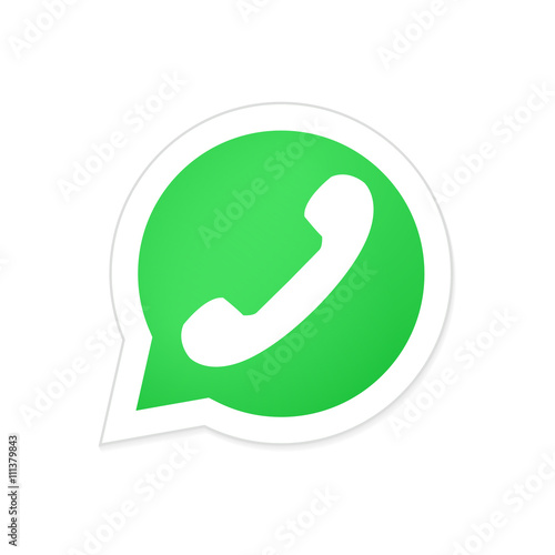 Vectro modern phone icon in bubble speech