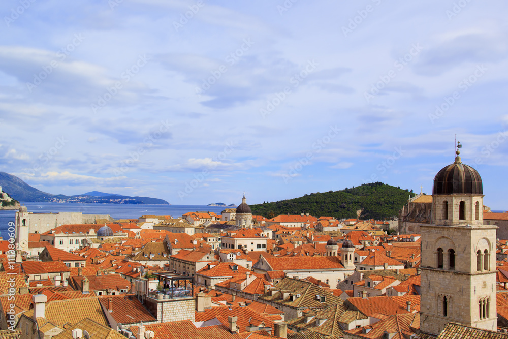 Obraz premium View of the ancient city of Dubrovnik, Croatia