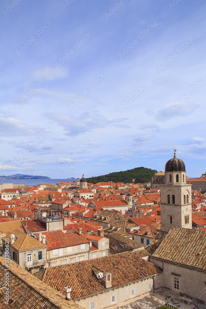 Obraz premium View of the ancient city of Dubrovnik, Croatia