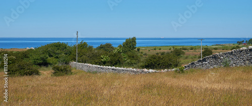 Stone wall, KarlXgustavs Mur Isle of Oeland, Sweden