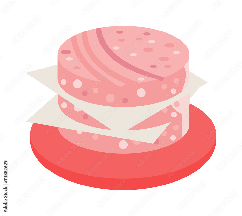 Salami slice vector illustration. Salami slice vector illustration.