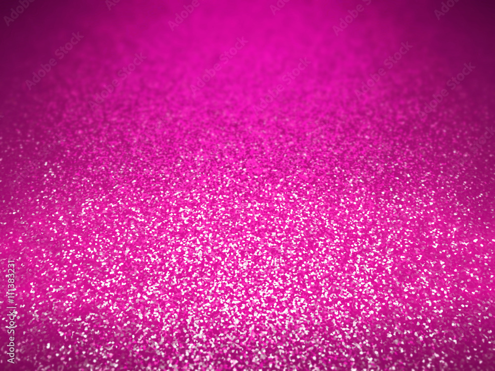 twinkling glitter background in shades of pink, purple and white with a spotlight and depth of field effect (3D illustration)