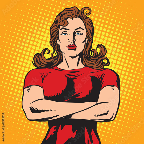 Strong female bodyguard athlete