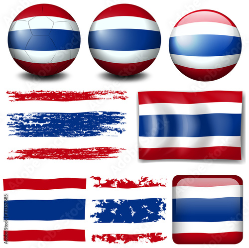 Free Download Thailand flag on different items - GFXLoad