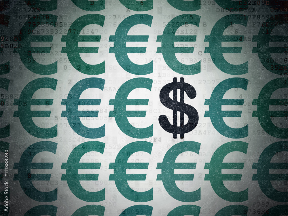 Obraz premium Currency concept: dollar icon on Digital Data Paper background