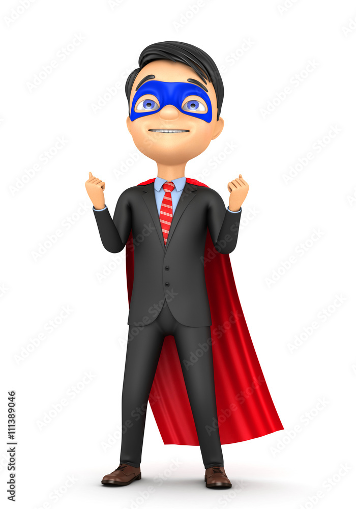3d super businessman on a white background rady success 3d super businessman on a white background rady success