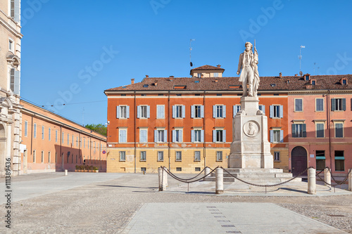 Piazza Roma and monument to Vincenzo Borelli, Modena photo
