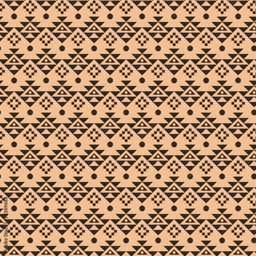 Geometric ethnic aztec mexican seamless pattern