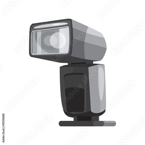 Photoflash icon, cartoon style