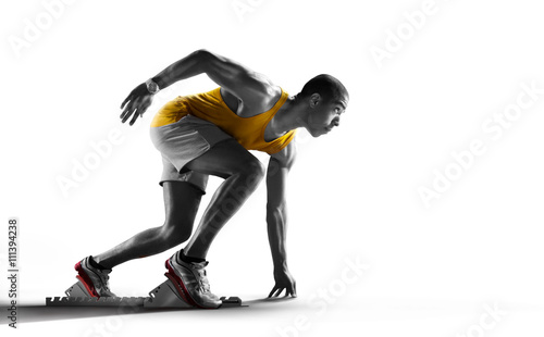 Sport. Isolated Athlete runner. Silhouette