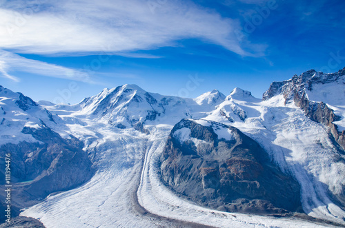 Swiss Alps and famous Matterhorn glacier