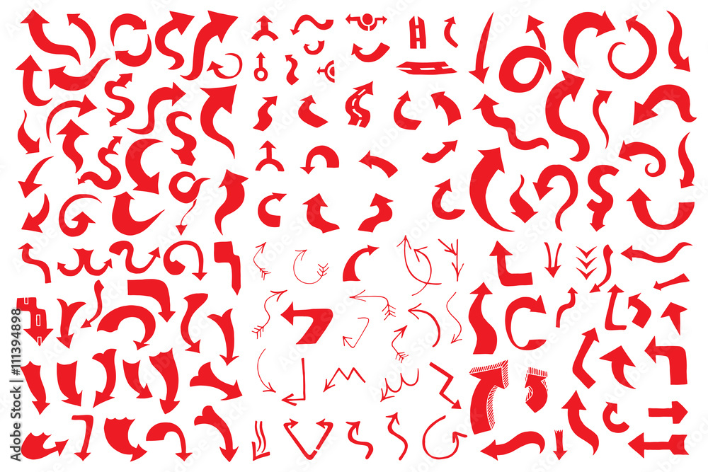 Set of arrows vector illustration. Set of arrows vector illustration.