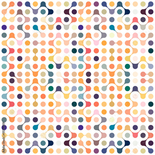 multicolor molecules seamless pattern