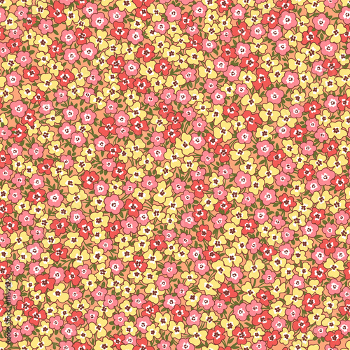 Wallpaper Mural vector seamless gentle cute childish hand drawn little floral ditsy pattern, spring summer mood, colorful flower background allover print Torontodigital.ca