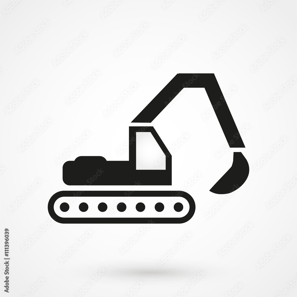 Fototapeta premium excavator icon vector