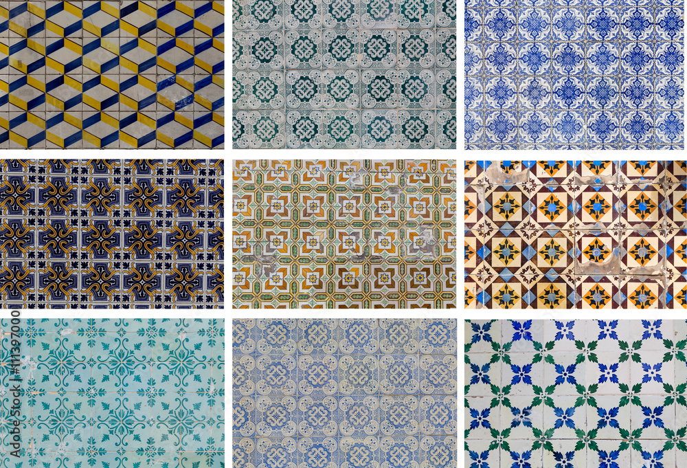 set traditional azulejos tiles set traditional azulejos tiles