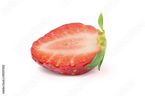 Red berry strawberry isolated on white background. Strawberry isolated on white. Sweet strawberries. Food for health. Slices of strawberry on white. Juicy strawberries for packaging. Eco-friendly food