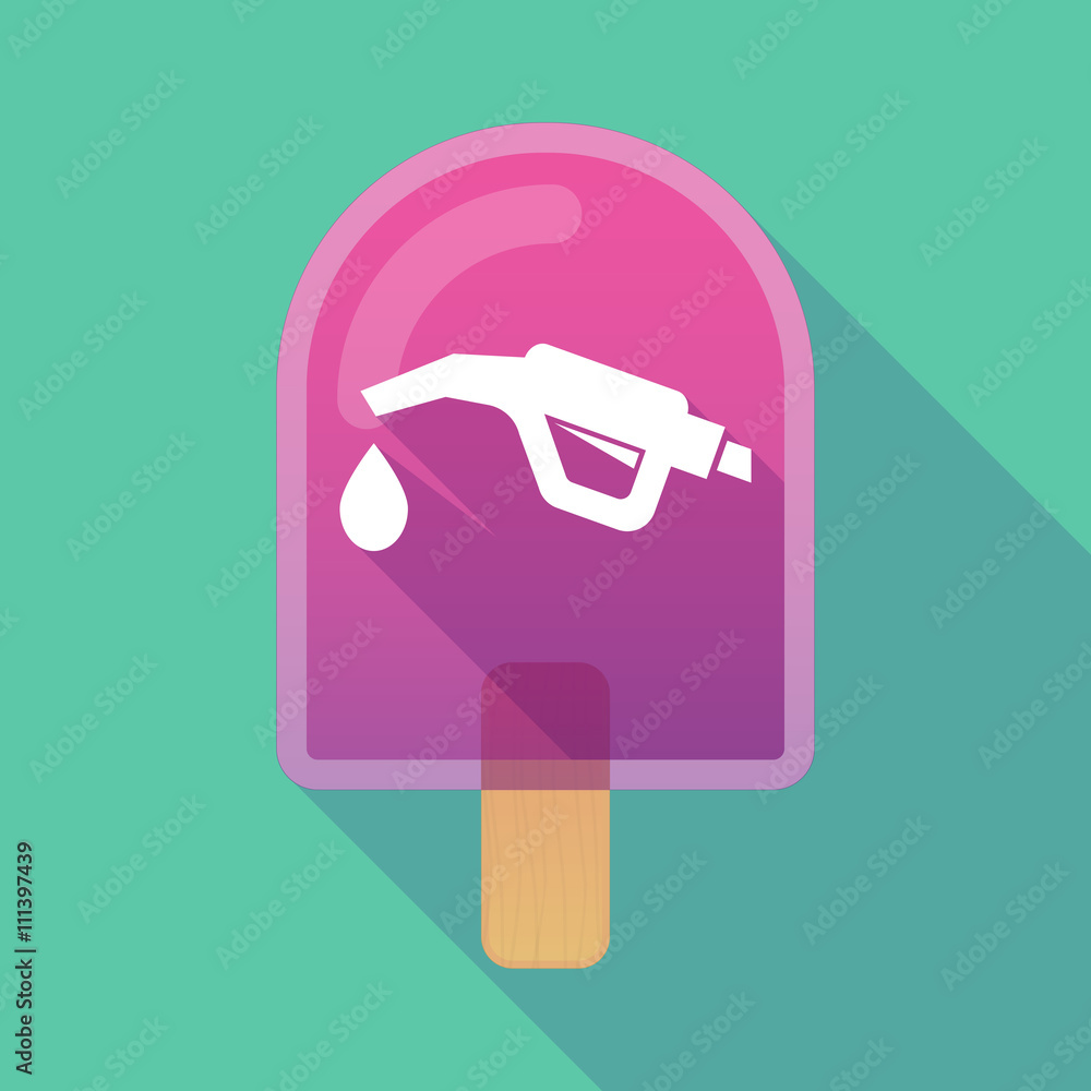 Long shadow ice cream icon with a gas hose icon Long shadow ice cream icon with a gas hose icon