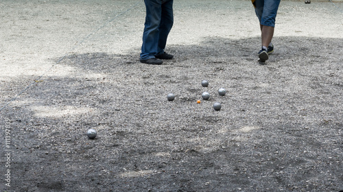 Bocce (Italian bocce.) - A sports game on the accuracy