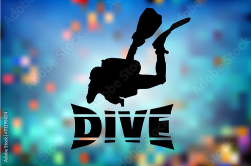 Diving vector logo
