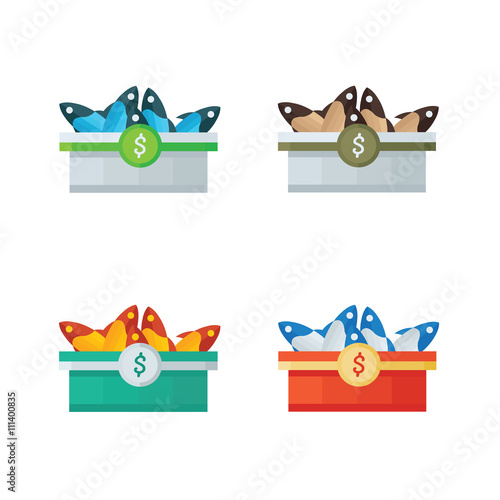 fish on tray Vector