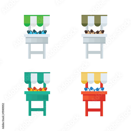 Fresh Fish in Market Vector