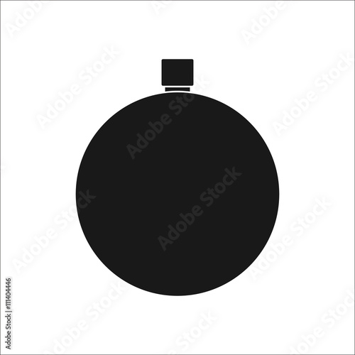 Tourist camping flask sign simple icon on background