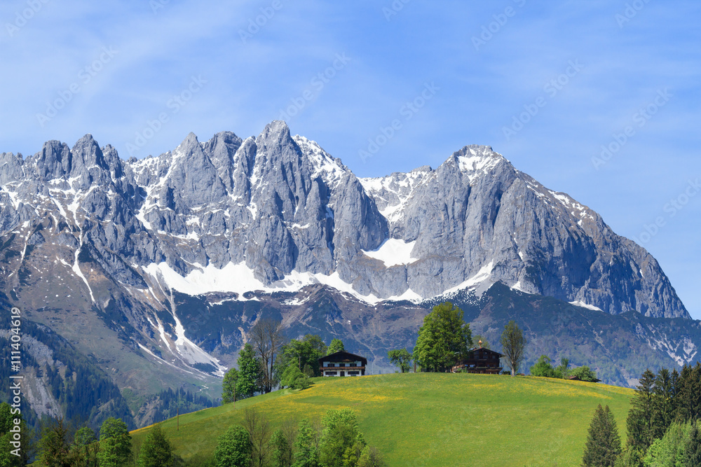 Fototapete Wilder Kaiser in Tirol