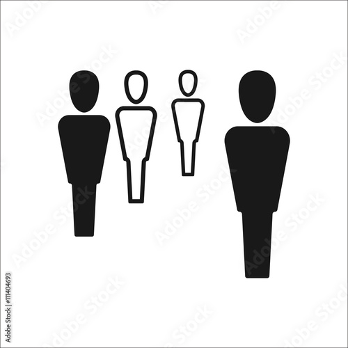 Team leader leadership sign simple icon on background