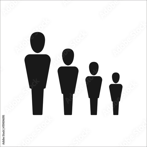 Team hierarchy sign simple icon on background