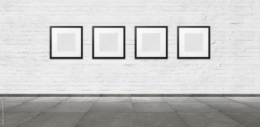 emty room with picture frames emty room with picture frames