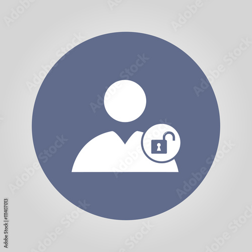 User icon, lock icon