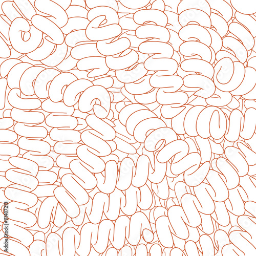 Hand drawn fusilli pasta vector background for kitchen and cafe 