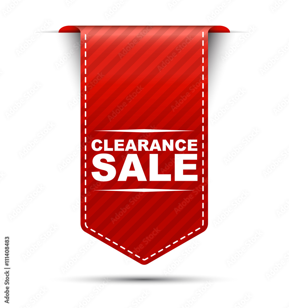clearance sale, banner clearance sale, red banner clearance sale Stock  Vector