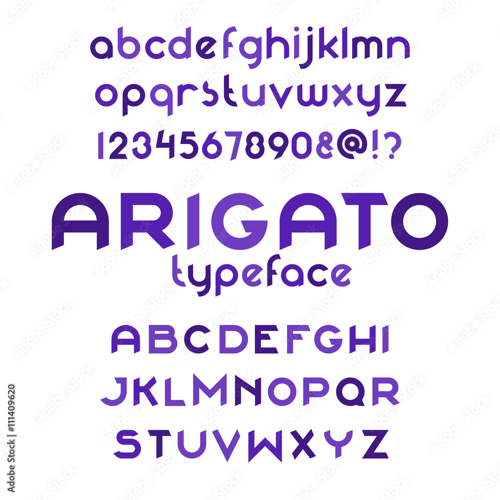 Arigato typeface set