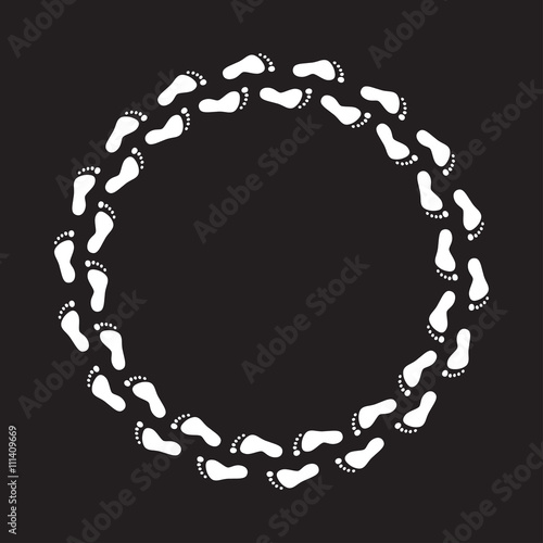 circle foot steps
