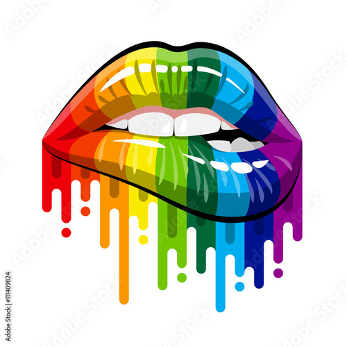rainbow color lips