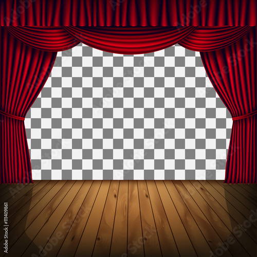 red curtain stage