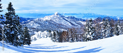 志賀高原　横手山スキー場の風景