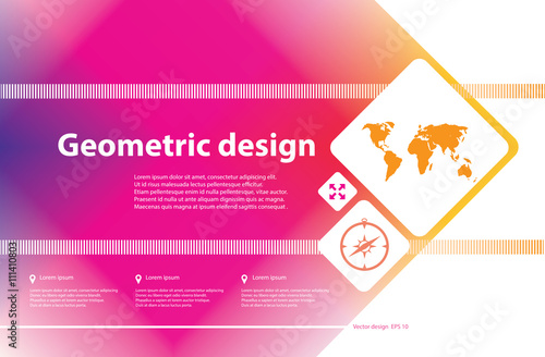 Pink layout template brochure, modern style.
