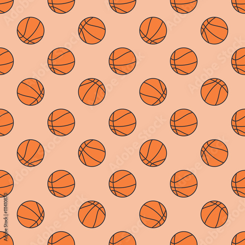 Basketball seamless pattern