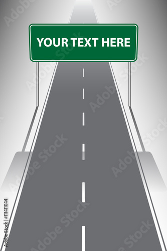 Design template, Road signs lead the way to your destination, vector illustration