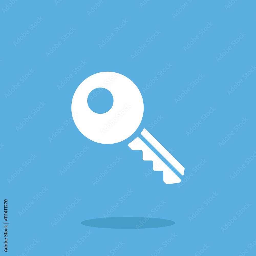 White key icon. Vector key pictogram. Vector illustration White key icon. Vector key pictogram. Vector illustration