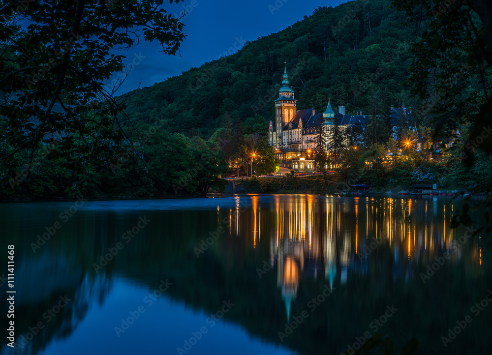 Lillafured palace night view