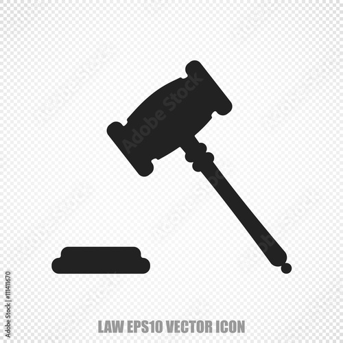 Law vector Gavel icon. Modern flat design.